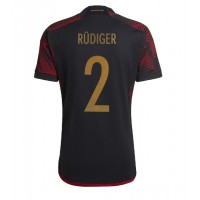 Fotbalové Dres Německo Antonio Rudiger #2 Venkovní MS 2022 Krátký Rukáv